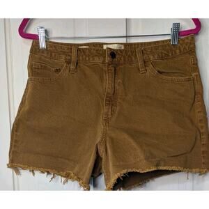 Universal Thread Hi Rise Vintage Midi Shorts Size 12/31R Sandpiper Raw Hem (847)